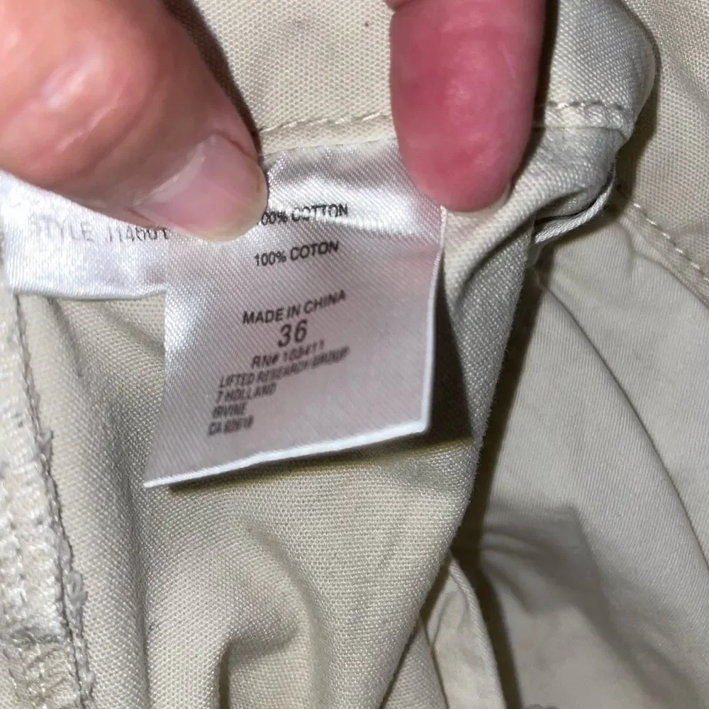 LRG roots generation mens khaki cargo pocket shorts sz 36 - Picture 9 of 9
